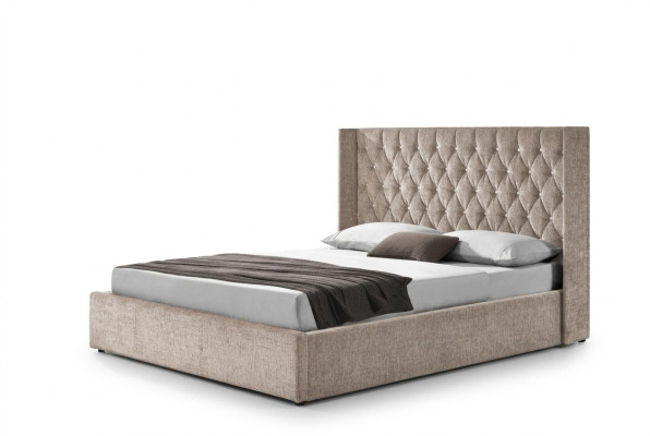 Chesterfield bed design, bedroom English beds, 180x200cm textile.
