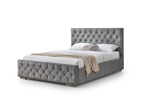 Chesterfield Bett Design Bedroom English Beds 160x200cm Textile Upholstery