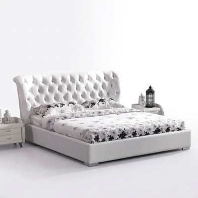 Chesterfield bed bedroom beds textile 180x200cm velvet big hotel beds new