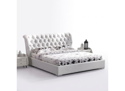 Chesterfield bed bedroom beds textile 180x200cm velvet big hotel beds new