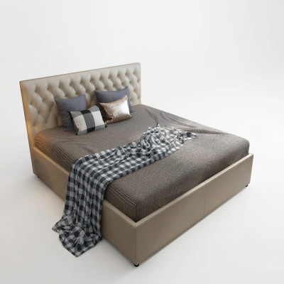 Chesterfield Designer Bed Bedroom Faux Leather Upholstery 140/160/180/200 cm