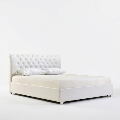 Chesterfield Designer Bed Bedroom Faux Leather Upholstery 140/160/180/200 cm