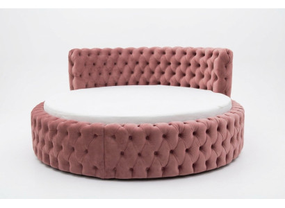 Round velvet bed Chesterfield luxury upholstery round beds textile fabric hotel new
