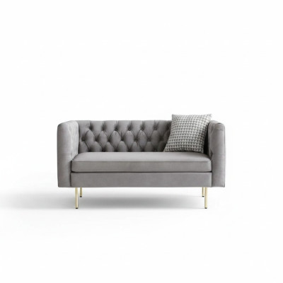 Designer white Chesterfield double bed luxury bedroom beds