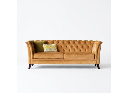 Orange Chesterfield 3-Seater Modern Living Room Luxury Sofa