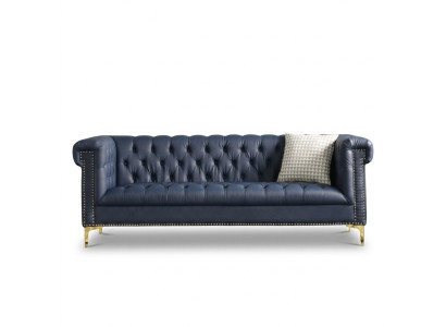 English style furniture Chesterfield three-seater couch pink turquoise 3-seater blue sofa
