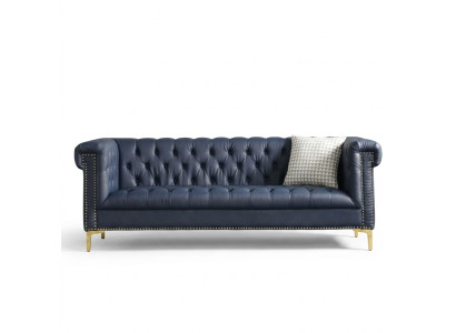 Chesterfield Leather Upholstered Design Sofa Luxury Couch Classic Sofa 3-Seater New
