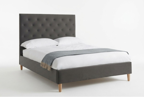 Bed Cushion Design Luxury Double Hotel Beds Sleeping Room Chesterfield Gray