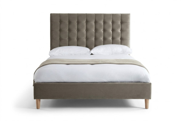 Gray luxury Chesterfield double bed upholstered bed bedroom bed