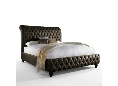 Chesterfield Textile Bed Bedroom Beds Double Upholstered 140/160/180/200 cm