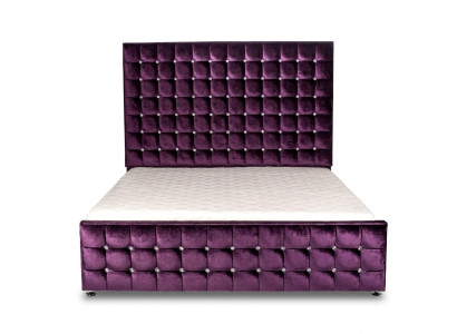 Lila luxury velvet fabric double bed Chesterfield with crystal stones new
