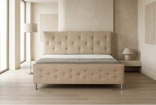 Chesterfield Bed Upholstered Bed Luxury Double Bedroom Designer Bed Beds New