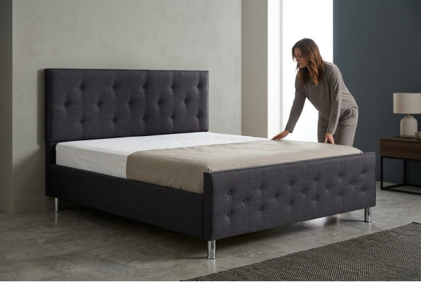 Chesterfield Bett Upholstered Bed Double Bed Beds Big XXL Designer Luxury Bed New