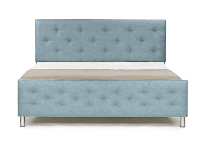 Chesterfield Design English 140/160/180x200 Beds Double Bed Turquoise Upholstery