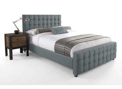 Chesterfield grey double bed designer luxury bedroom beds noble equipment