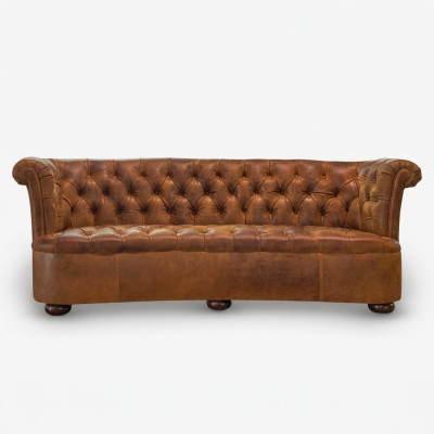 Chesterfield Leather Upholstered Design Sofa Luxury Couch Classic Sofa 3-Seater New