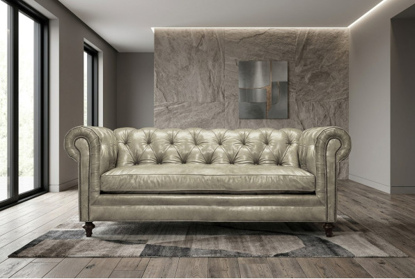 Chesterfield Luxury Sofa Couch Upholstered Seat Leather Suite 321 Seater Couches New