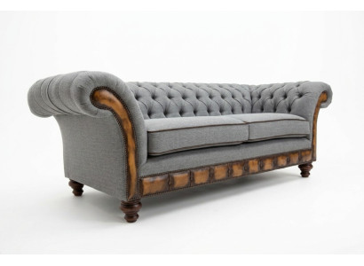 Gray Chesterfield fabric sofa couch sofas sofa seat sofas textile new upholstery