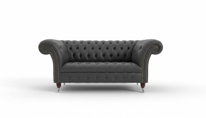 Chesterfield 2-seater sofa leather couch upholstery seating suite loveseat new