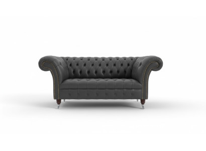 Chesterfield 2-seater sofa leather couch upholstery seating suite loveseat new