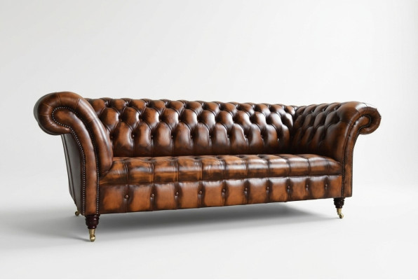 Luxury Designer Sofa Couch Upholstery Three-Seater Leather Couches Sofas 3-Seater New