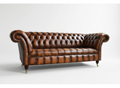 Luxury Designer Sofa Couch Upholstery Three-Seater Leather Couches Sofas 3-Seater New