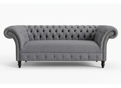 Chesterfield 3-seater upholstered couch leather sofa couches fabric modern style material