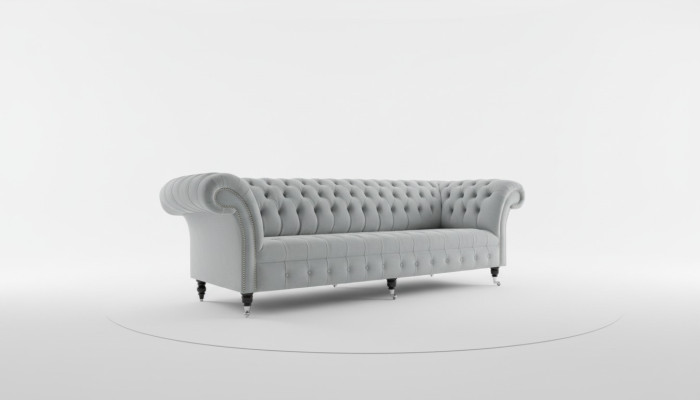 Textile sofa fabric couch Chesterfield big sofas XXL couches seat upholstery 265cm