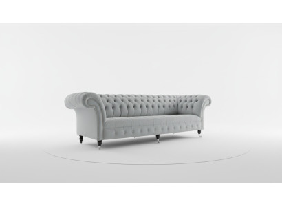 Textile sofa fabric couch Chesterfield big sofas XXL couches seat upholstery 265cm