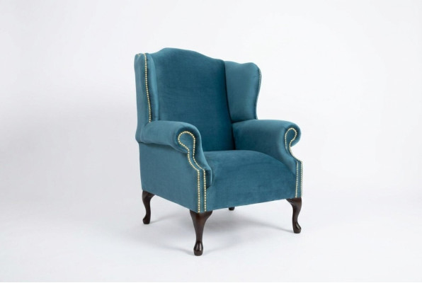 Wingback chair, Chesterfield sofa, couch upholstery, 1-seater armchair, sofas, textile, turquoise.