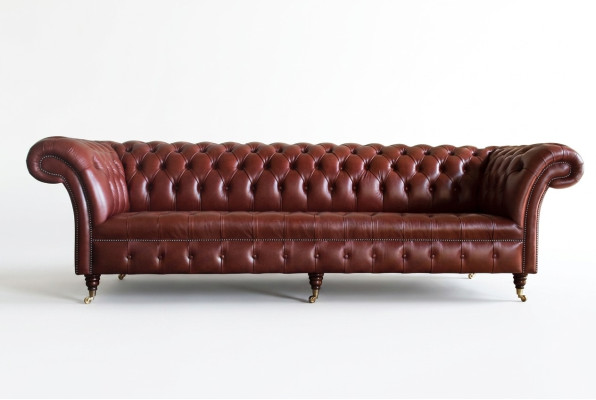 XXL Big Sofa Chesterfield Sofa 4-Seater Couch Upholstery Luxury Classic Textile