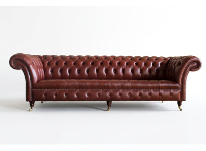 XXL Big Sofa Chesterfield Sofa 4-Seater Couch Upholstery Luxury Classic Textile