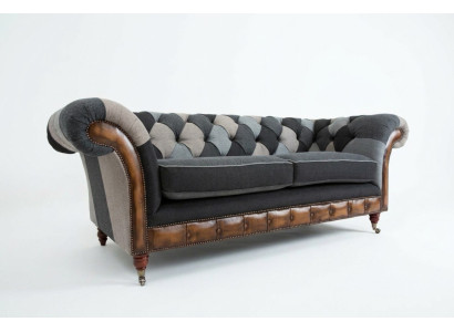 Durable Chesterfield couch sofa upholstery microfiber fabric seat cushion