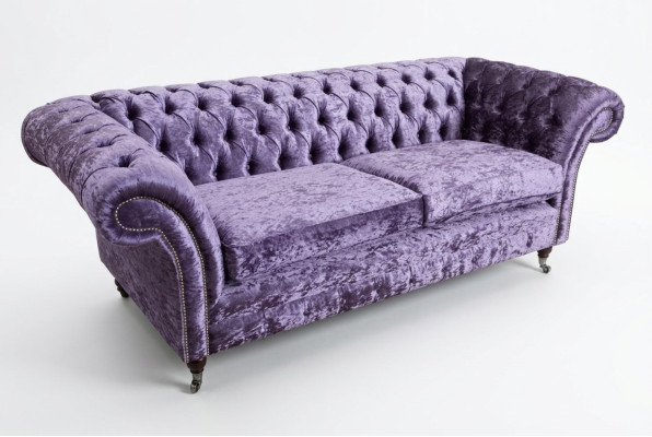 Lila Chesterfield Three-Seater Chesterfield Luxury 3-Seat Sofa