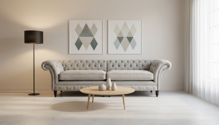 High-quality Chesterfield upholstered couch textile sofa cheap microfiber sofas new
