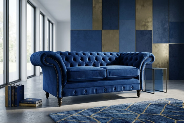 Chesterfield Sofa 2-Seater Upholstered Designer Couches Sofa Set Two-Seater