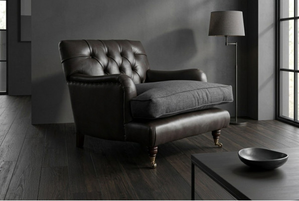 Armchair Club Lounge Designer Chair Upholstered Sofa 1 Seater Swivel Relax TV