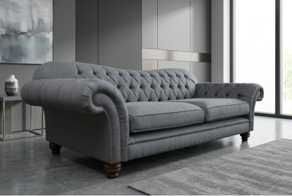 Sofa 4-seater couch design Chesterfield seating suite leather textile upholstery new