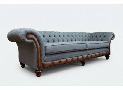 Chesterfield leather sofa fabric sofa couch upholstered living room custom-made