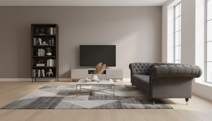 Three-seater Chesterfield grey couch upholstered sofas modern couches