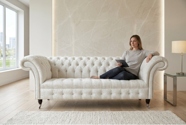 Leather Sofa Fabric Sofa Sofa Couch Upholstery Chesterfield Living Room Custom Made