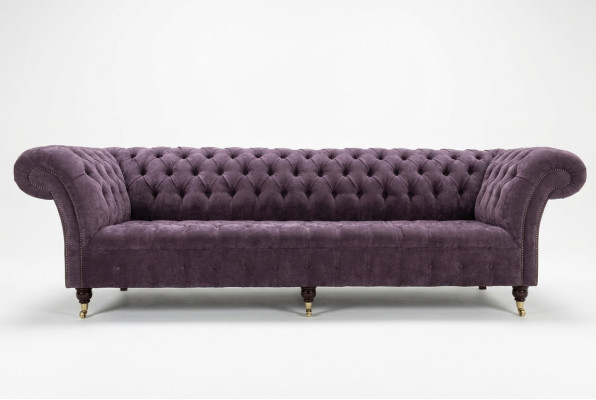Lila Chesterfield Luxury Couch Sofa Upholstery 4-Seater Sofa Seating Suite