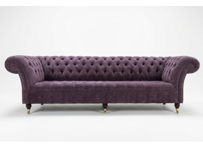 Lila Chesterfield Luxury Couch Sofa Upholstery 4-Seater Sofa Seating Suite