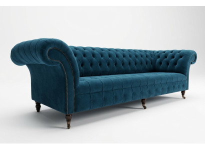 Design Chesterfield Sofa Set 4-Seater Fabric Couch Sofa Upholstered Sofas 265cm