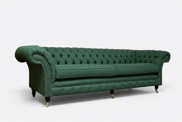 Button sofa Chesterfield sofas 4-seater couch upholstery fabric living room furniture
