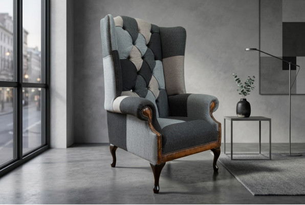 Chesterfield armchair club lounge designer recliner sofa 1 seater