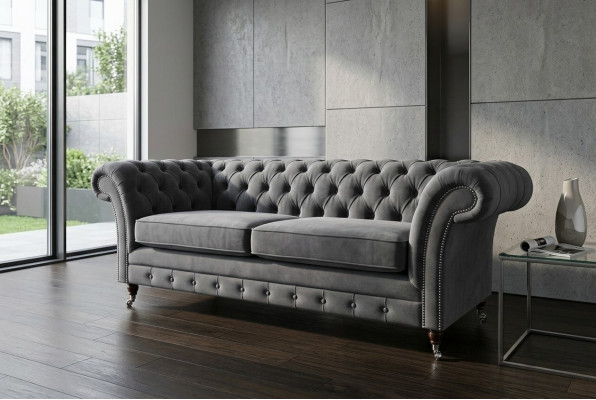 Three-seater couch upholstered design sofa 3-seater living room furniture