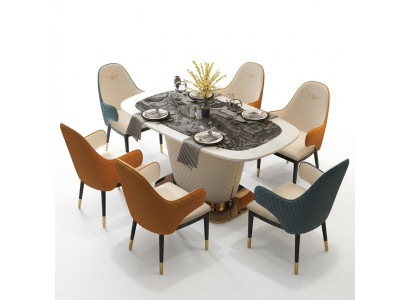 Design dining table leather stone table modern dining tables furniture 160x90 tables
