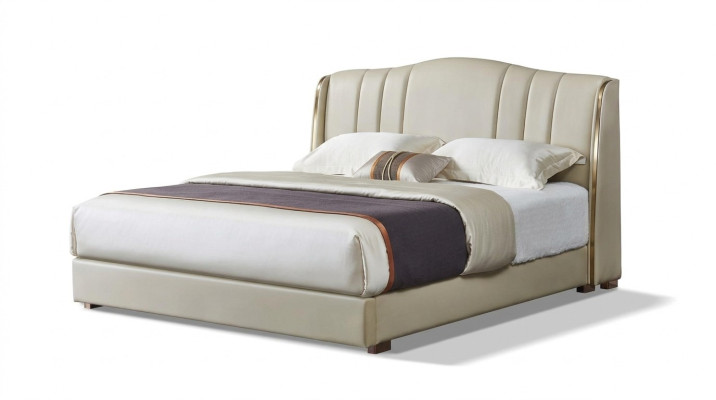 Upholstered bed double bed designer bed matrimonial bed bedroom leather bed new beds