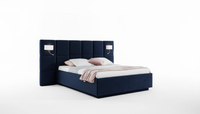 Bed Design Hotel Double Bed Bedroom Upholstered Luxury Beds 180x200cm Textile